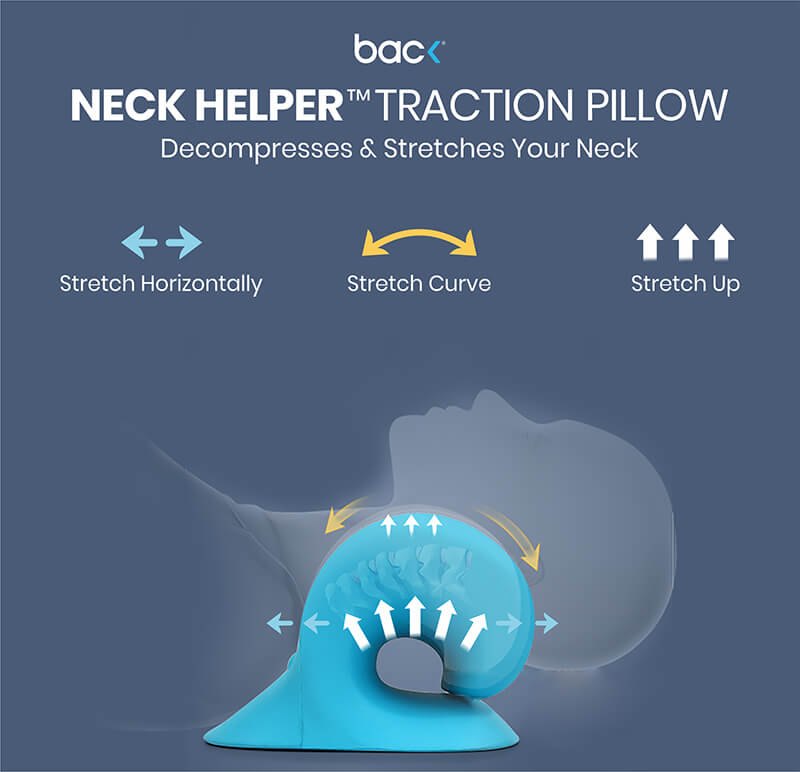Neck Helper™ Traction Pillow, Cervical Pillow for Neck Pain, Neck Mass ...